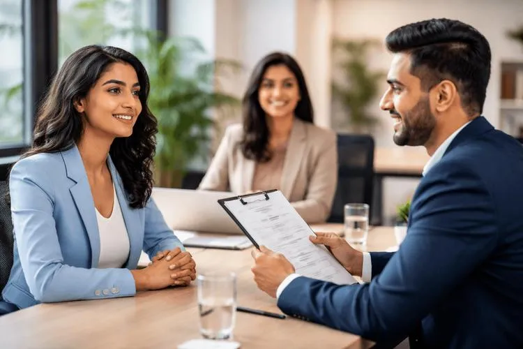 Recruitment agency helping an Indian company find qualified candidates for open positions.